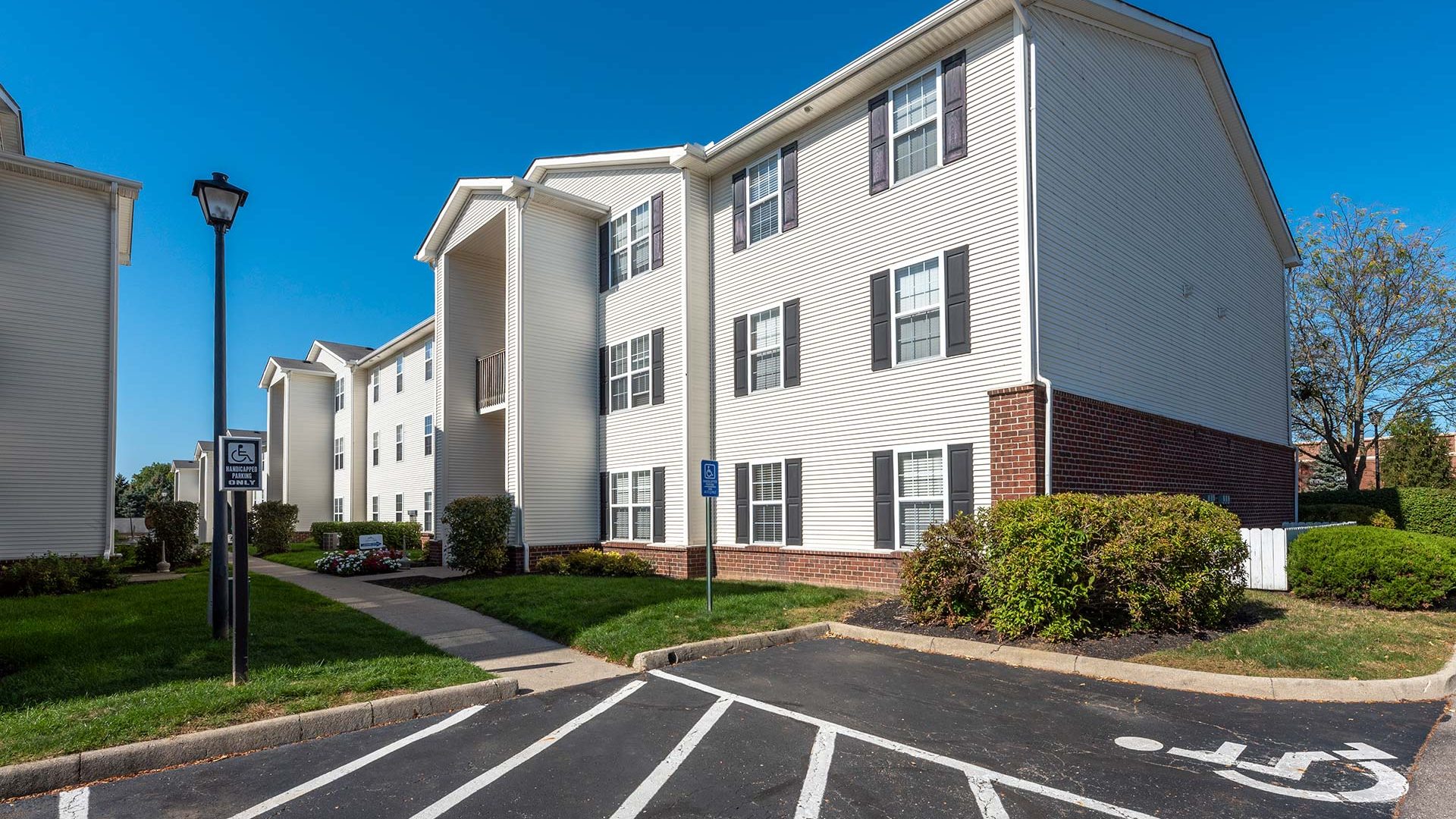 the apartment complex at The Sawmill Park